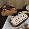 Cute Cartoon Plush Bread Cat Pencil Case Stationery Bag Kawaii Animal Kitten Multifunctional Large Capacity Storage Bag Gifts