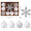 Christmas Tree Display Ornament Set, Plastic Holiday Hanging Items for Seasonal Tree Trim and Indoor Household Use
