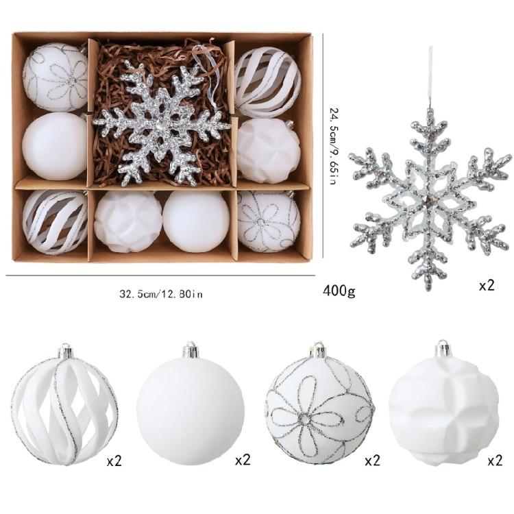 Christmas Tree Display Ornament Set, Plastic Holiday Hanging Items for Seasonal Tree Trim and Indoor Household Use