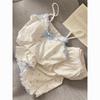 Korean Sweet Floral Print Suspender Vest Pajamas Women's New Cute Chest Pad Shorts Pure Desire Home Clothes