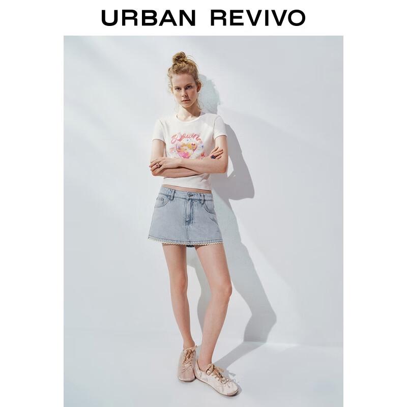 UR 2025 Women's Color-Block Print Short Sleeve T-Shirt