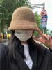 Hat Soft Women's Winter Bucket Hat Felt Lamb Wool for Girl Autumn and Winter Fashion Fur Panama Hip Hop Hat Off White Cap