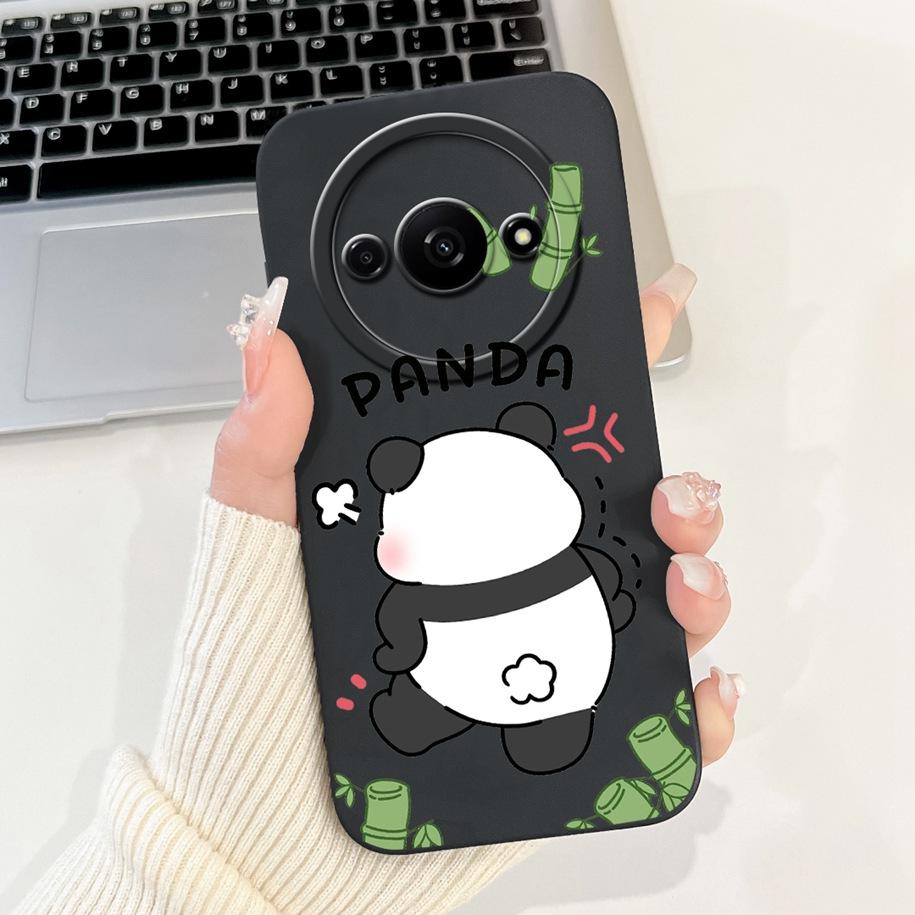 Für Xiaomi Redmi A3 Hülle 2024 Neue Mode Blume Quadratisch Silikon Kameraobjektiv Schutzabdeckung Für Xiaomi Poco C61 RedmiA3 Stoßstange