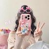 Cartoon Cute KT Cat Stand Compatible iPhone 13-17/14-16 Pro Max Case Cover
