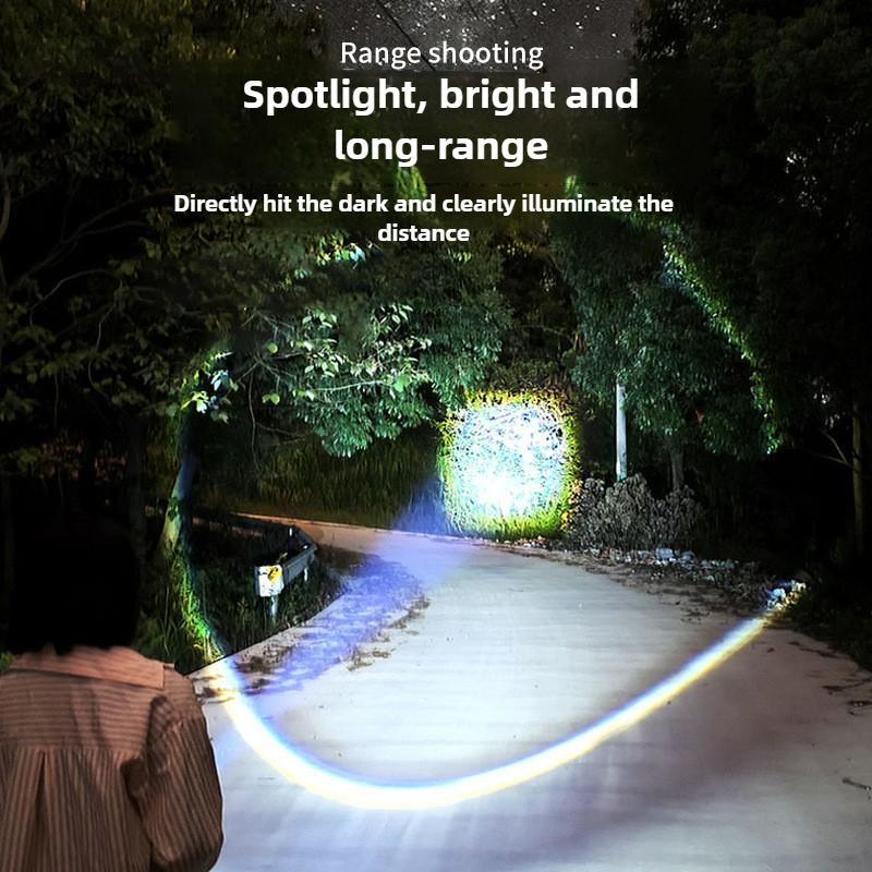 LED Super Bright Long-range Outdoor Typec Fast Charging LCD Digital Display Flashlight
