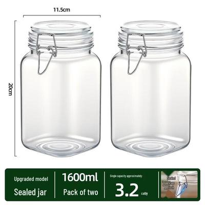 HANDUNYOU Quadratisches Glas Vorratsglas Set