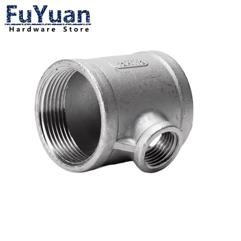 1/4'' - 2'' BSP Female Thread Reducing Tee Type 304 Stainless Steel Adapter Water Casting Pipe Fitting Joint 3 Ways Connector Fuel System Fittings7
