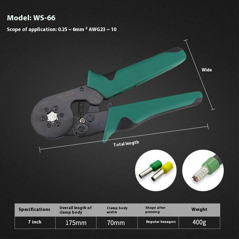 HSC8 6-4A Crimping Pliers Tube Type VE TErminAl Quick Wiring Pliers TE Pin ClAmp ElectriciAn Crimping Pliers