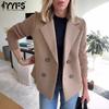 Женские модные повседневные однотонные куртки и пальто с воротником-поло на осень-зиму с длинным рукавом и принтом