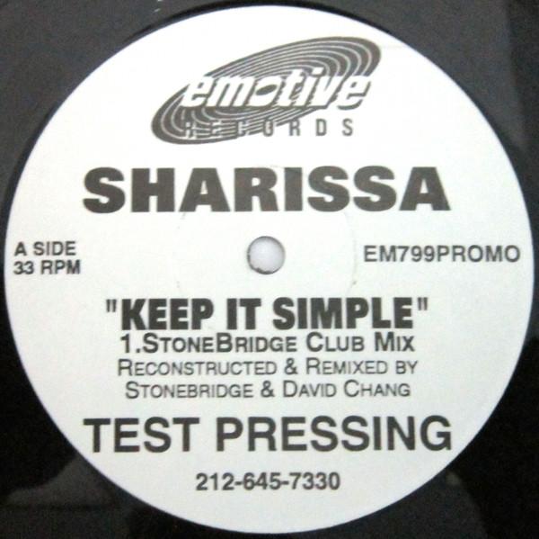 

12inch Record SHARISSA Keep It Simple EM799PROMO EMOTIVE Unknown Dance Electronica Used