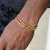 Multilayer Titanium Steel Chain Bracelet Men Gold Color Twist Chain Stainless Steel Bracelet Party Jewelry Bracelet For Women