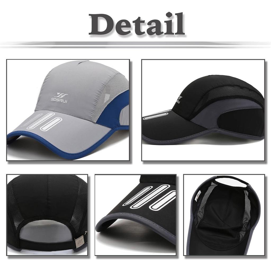 Casual CZA177 [White Fang] Hat, Cap, Sunshade, Mesh, Sports, Outdoor, Men's, Women's, (Black)