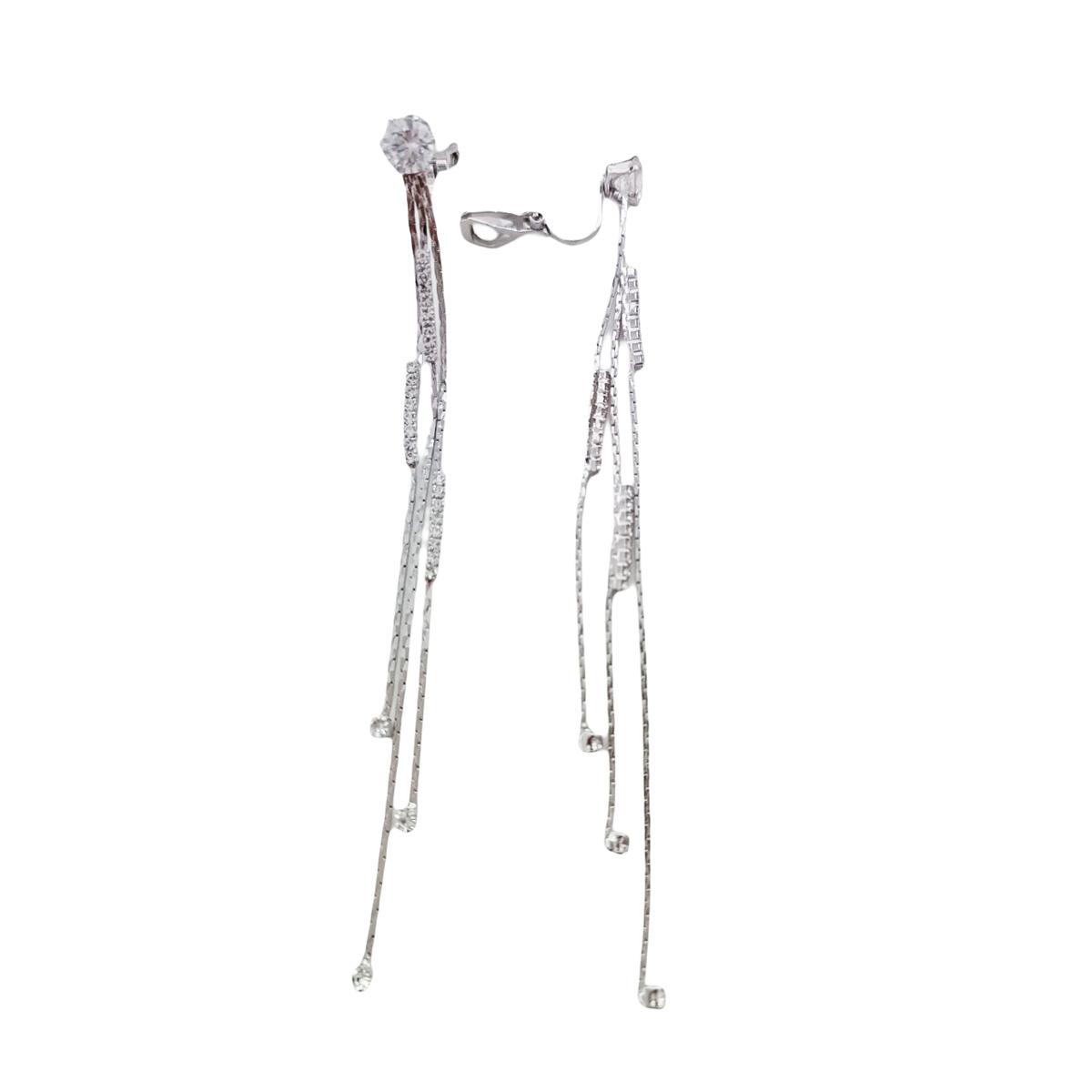 

Les Trésors De Lily [R7554] - Clips Créateur Sissi blanc argenté - 10 cm