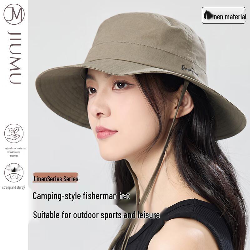 JIUMU Women s Linen Sun Bucket Hat CL011