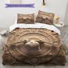 Ensemble de couette à motif interstellaire en bois Housse de couette Taie d'oreiller Décoration de maison Cadeau d'anniversaire (1 housse de couette + 2 taies d'oreiller, sans garniture.)