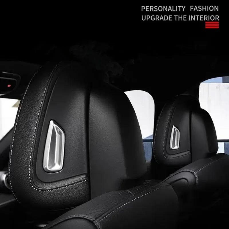 2 Piece Set Car Seat Headrest Adjustment Switch Button Cover Trim For Mercedes Benz C Class W206 C260 C300 2022+ X254 GLC 2023 BA1