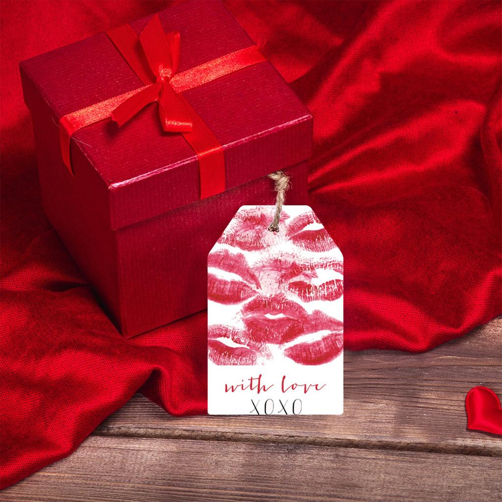 60 Stück Valentinstag Geschenk Geschenk Requisiten, Anhänger, Geschenkanhänger, Herzförmiger Schmuck, Partyzubehör