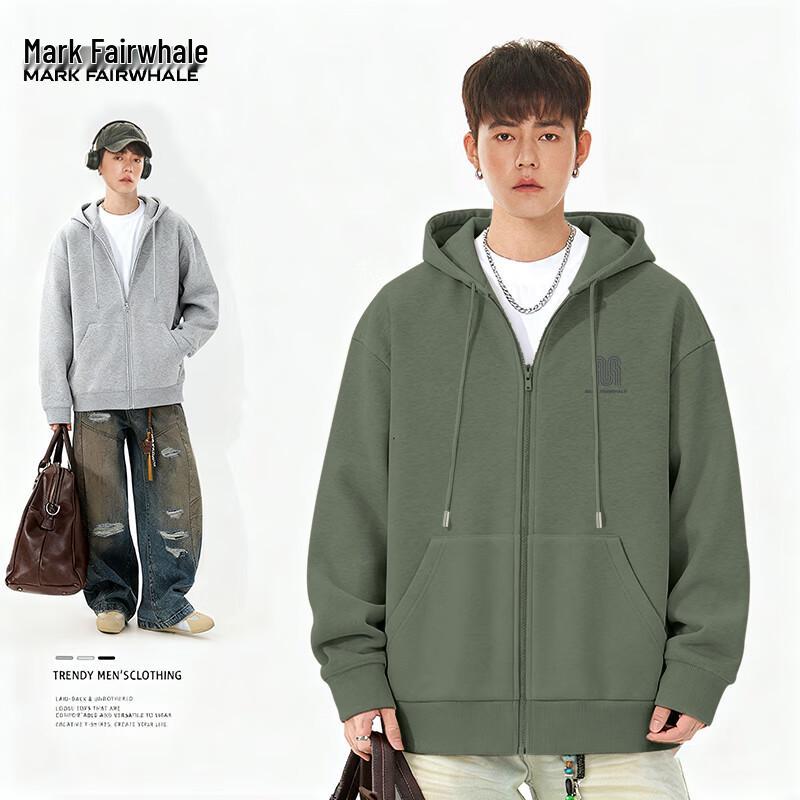 Mark Fairwhale Men's Heavyweight Hooded Zip-Up Sweatshirt