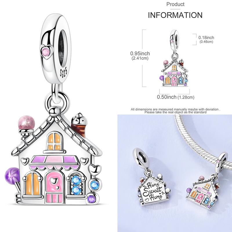 Charms Plata De Ley 925 copper Original Devil's Eye Perfume Bottle Bow Silicone Spacer Beads Women Bracelet DIY Zircon Pendants