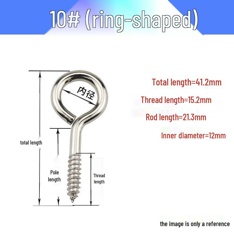 Nickel-Plated Self-Tapping Eyelet Hook Screw