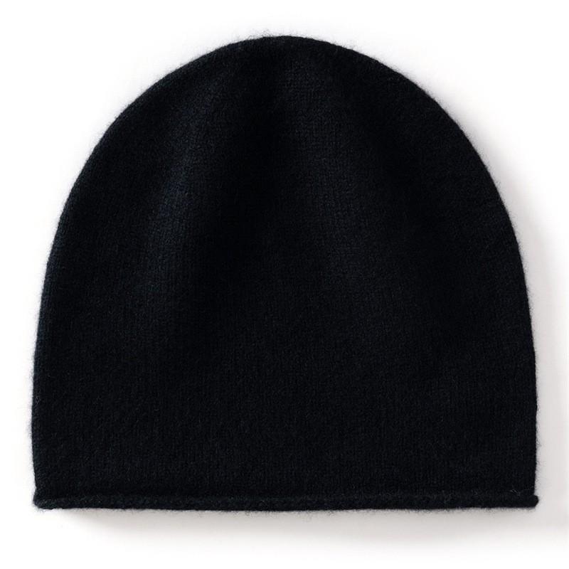 100% Pure Cashmere Knit Beanie Hat Kids Winter Warm Unisex Soft Simple Style
