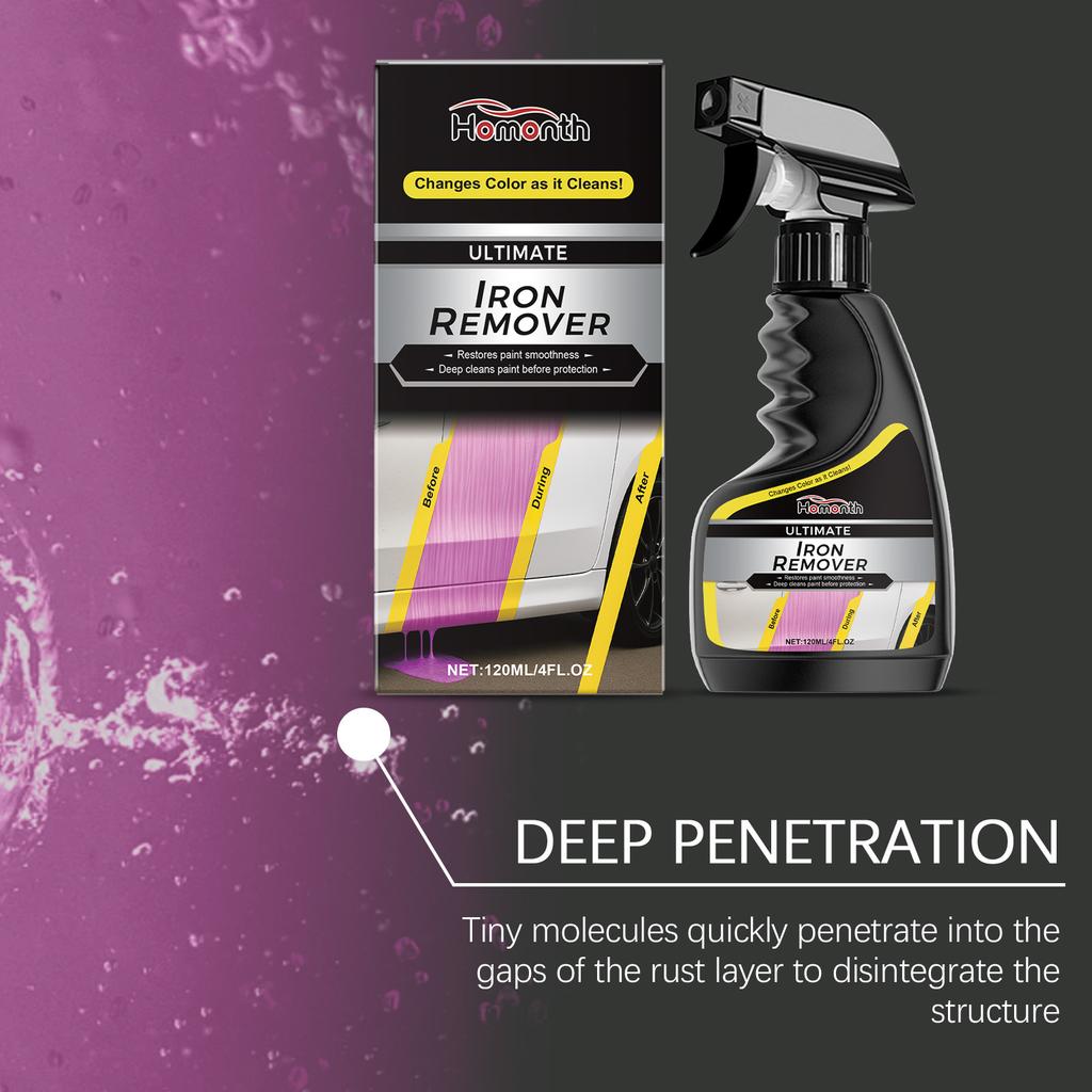 Car Rust Remover Spray Heavy Duty Non-Corrosive Wheel Rim Exhaust Pipe Derusting Professional Multi Purpose Iron Stain Remover