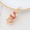 Stall Rhinestone Hairpin Painted Lacquer Flower Clip Small Flower Alloy Hairpin Ponytail Spring Clip