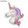 Large Unicorn Balloon Birthday Party Decorative Horse Head Balloon Closed Eyes One-Horned Horse Aluminum Film Balloon