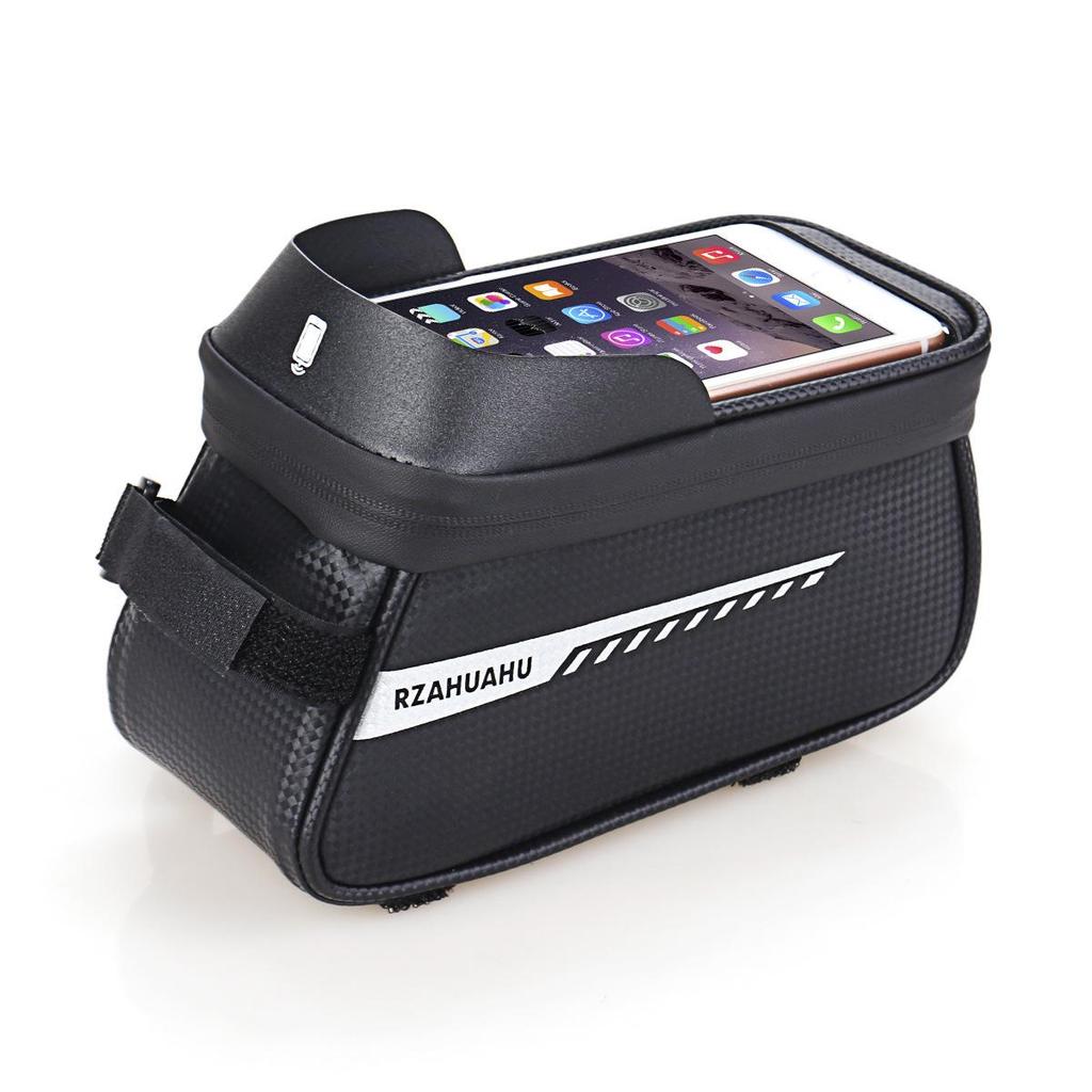 Mountain Bike Top Tube Frame Bag with Touch Screen Phone Holder