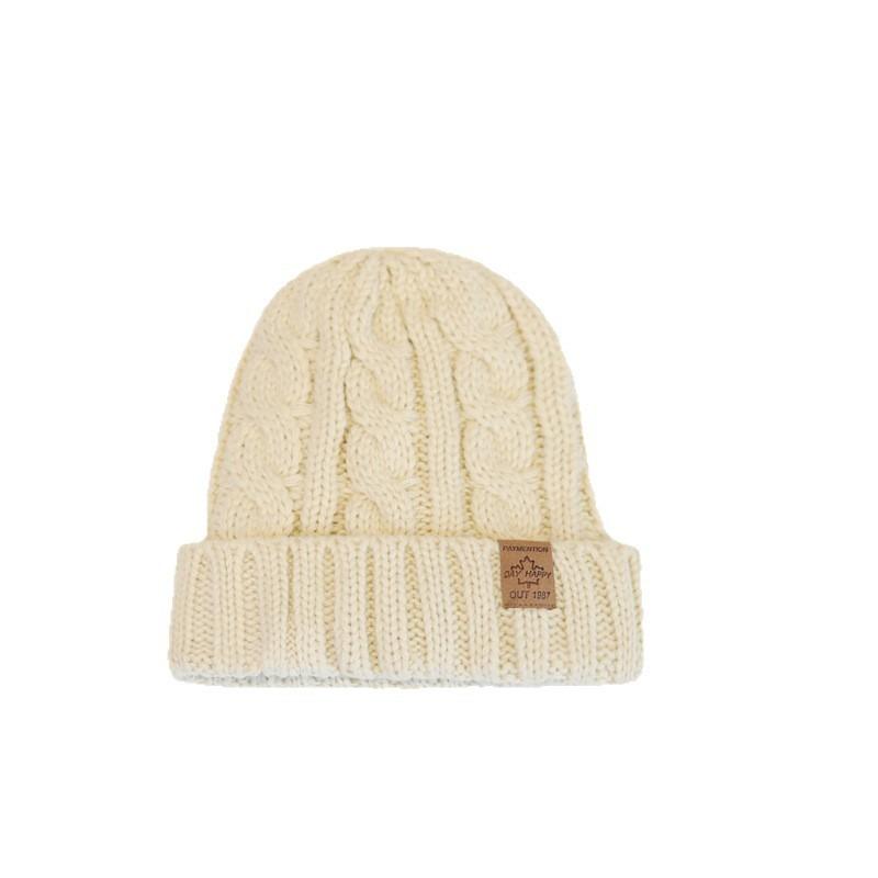 Hat men's winter warm plush thickened wool hat men's knitted hat pullover hat winter men's headgear tide