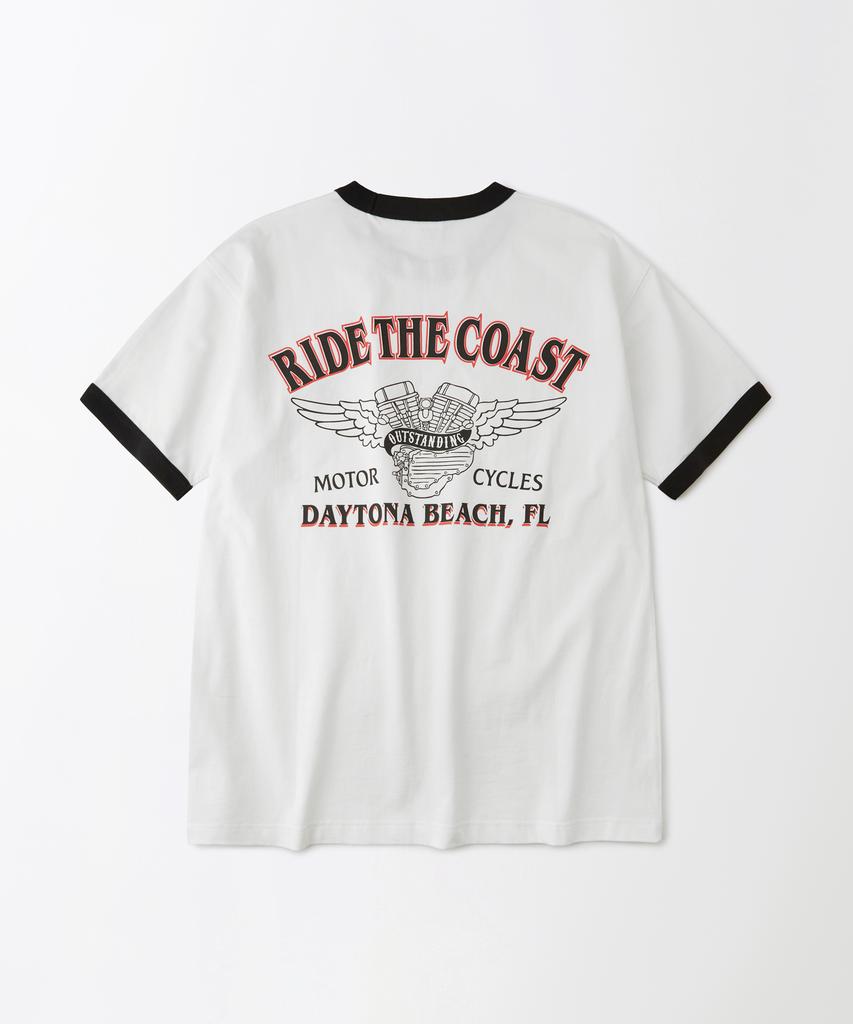 OUTSTANDING Mot Series Tee(Ride The Coast)_Off White