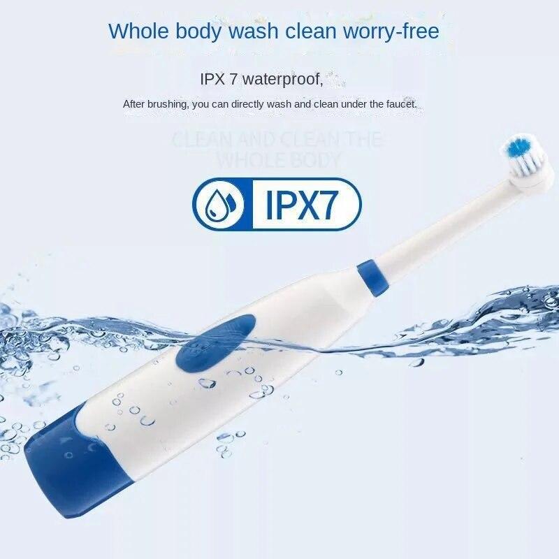 Kaufe Elektrische Zahnbrste Rotary Vibration Wasserdichte  Universal-Haushaltszahnbrste mit weichen Borsten fr Erwachsene und Kinder  zum Preis ab 11 | Joom