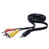 1.2M 3.5mm Jack Plug Male To 3 RCA Adapter  3.5 To RCA Male Audio Video AV Cable Wire Cord
