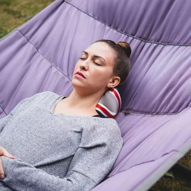 Portable Orthopedic Neck Stretcher Cervical Traction Pillow with Soft Foam for Spine Alignment Sleeping Use