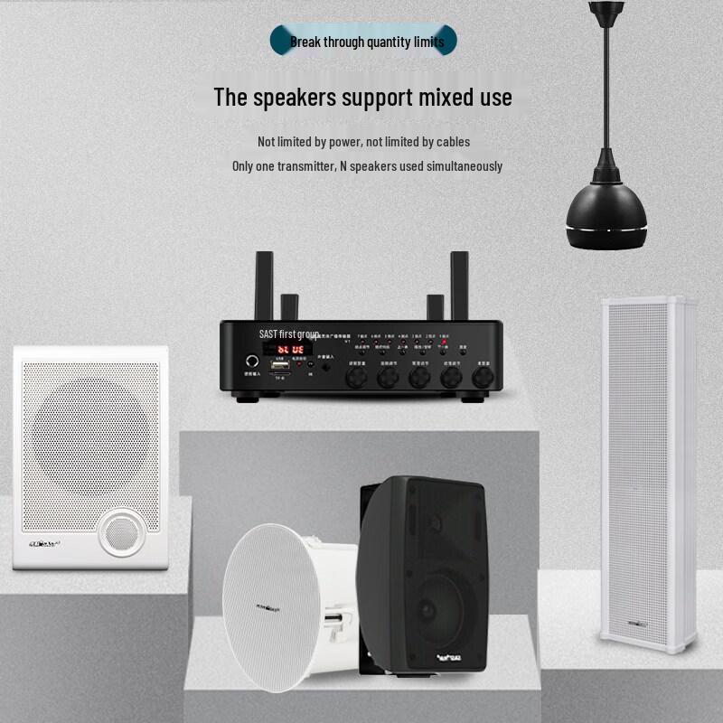 SAST Wireless Bluetooth Wall-Mount Speaker System CN Plug (adapter Included)