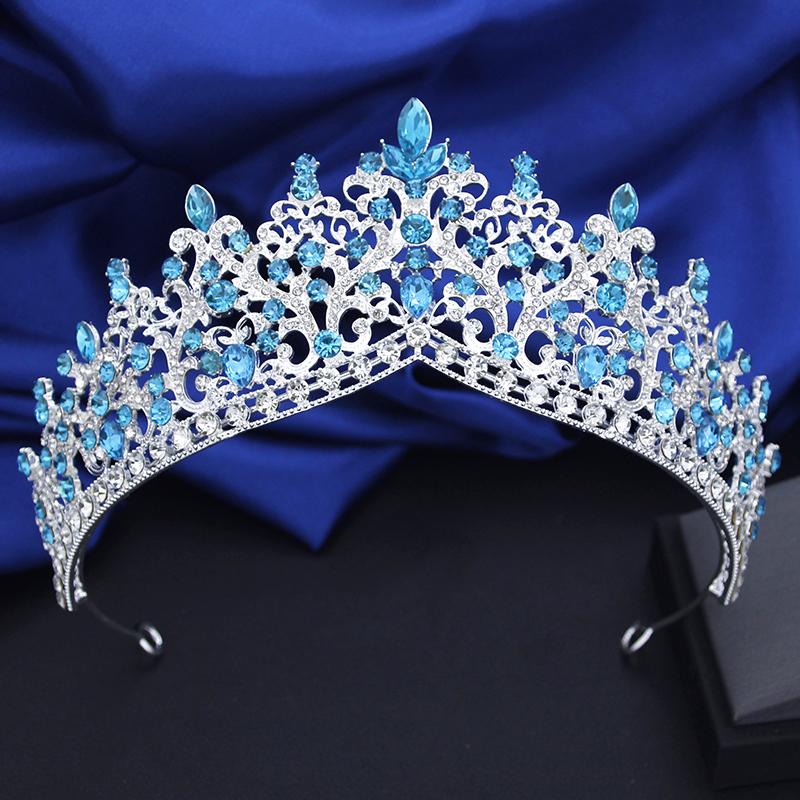 Qualität Königliche Königin Krone Luxus Strass Kristall Tiaras und Kronen Hochzeit Haarschmuck Abschlussball Geschenk Brautaccessoires