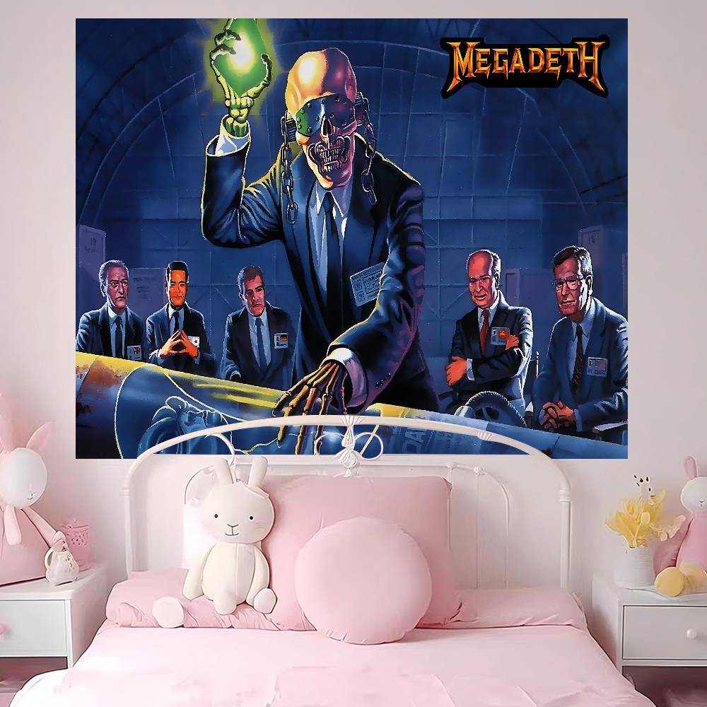 Rock Band Megadeths Hippie Wall Hanging Tapestries Bohemian Wall Tapestries Mandala INS Home Decor
