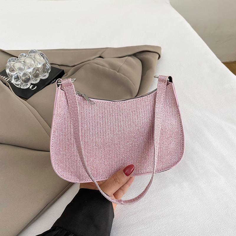 High-end Shiny Small Bag Women's Summer New Trendy Shoulder Underarm Bag Handbag Small Bag