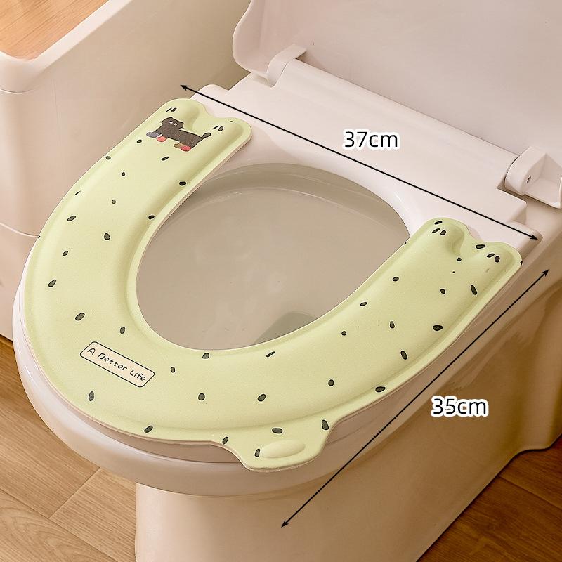 U-shaped Toilet Seat Cushion Household Waterproof Toilet Seat Cushion Thickened Adhesive Handle