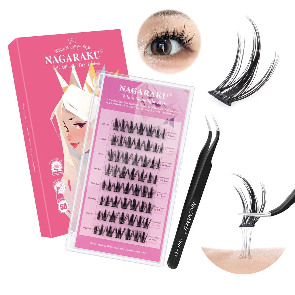 NAGARAKU No Glue Needed DIY False Lashes Without Tweezers