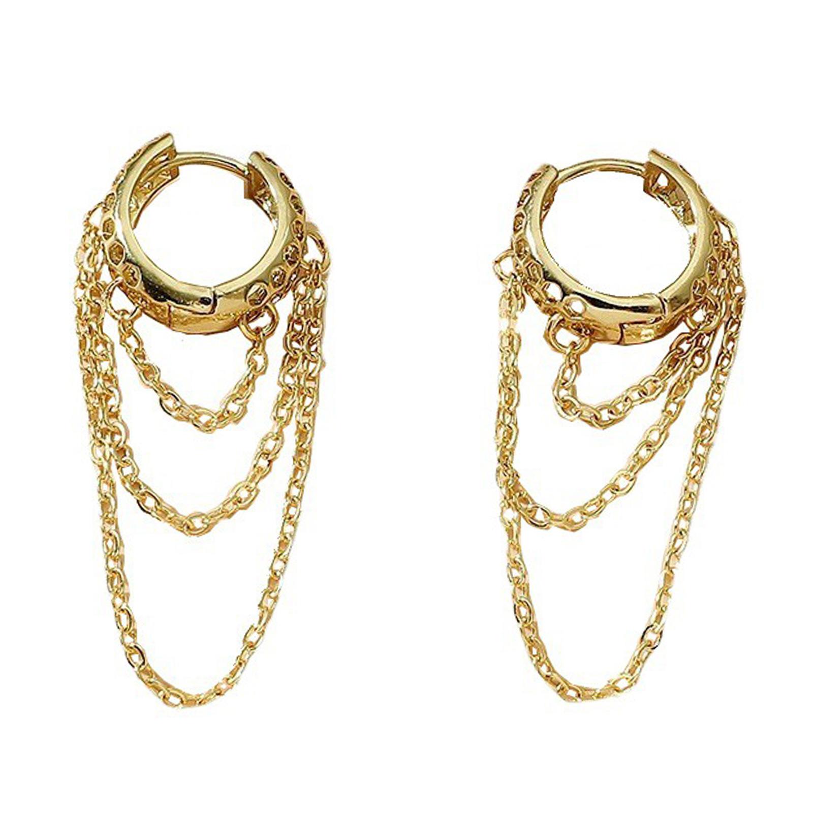 

Современные серьги-кисточки с цепочкой, круглые кольца, пряжки для ушей, элегантные кольца, украшения для женщин и девочек 1