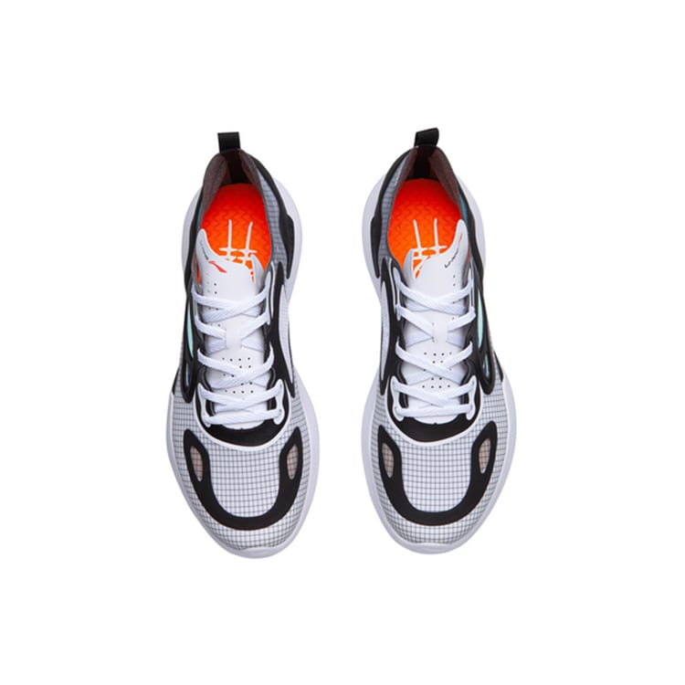 Li Ning Comet Cushioning Slip Resistant Low top Sports Casual Shoes Men's Black White AGLQ023-3