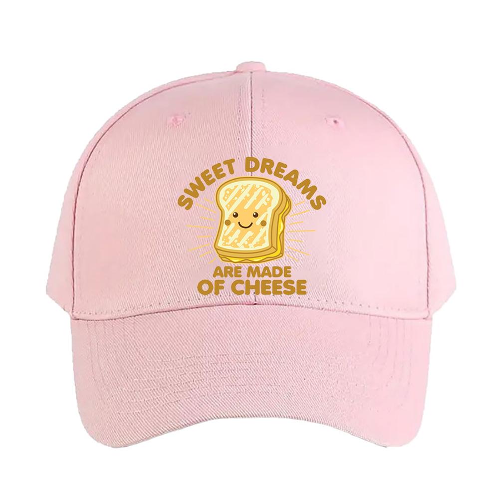 Sweet Dream are Made of Cheese Woman Man Baseball Cap Adult Adjustable with Curved Brim Hiking Fishing Hat sun hat duckbill cap