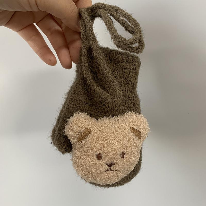 

0-3 года Детские перчатки Детские Детские Новорожденные Теплые Зимние Плюс Бархатные Мультяшные Милые Малыши Сумка-палец для малышей 0-3 years old