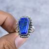 Lapis Lazuli Gemstone Handmade 925 Sterling Silver Jewelry Ring Size 10 M-2591