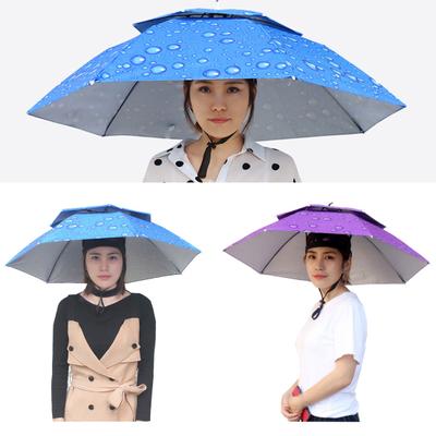 Practical Umbrella Hat Anti UV Heat Dissipation Rainproof