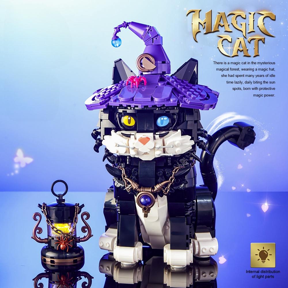 Non-Toxic Magic Cat Building Blocks Moc Model Creative Technical Assembly Bricks Stem Educational Toys Christmas Gift For Adults Kids