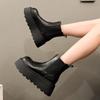 Thick-soled versatile small women's boots new short boots short tube fashion muffin bottom Martin boots women look thin autumn and winter
