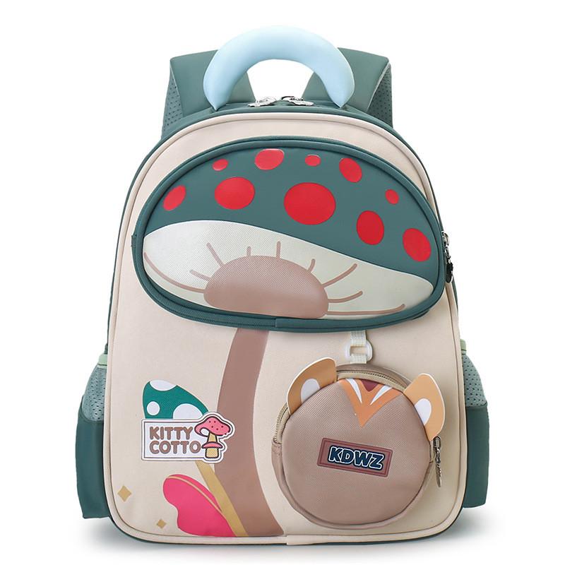 Childrens Cartoon Mushroom Backpack With Soft Nylon Material For Kindergarten And Early School