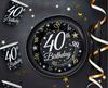 Paper Cups 40th Birthday 250ml 6 Pcs